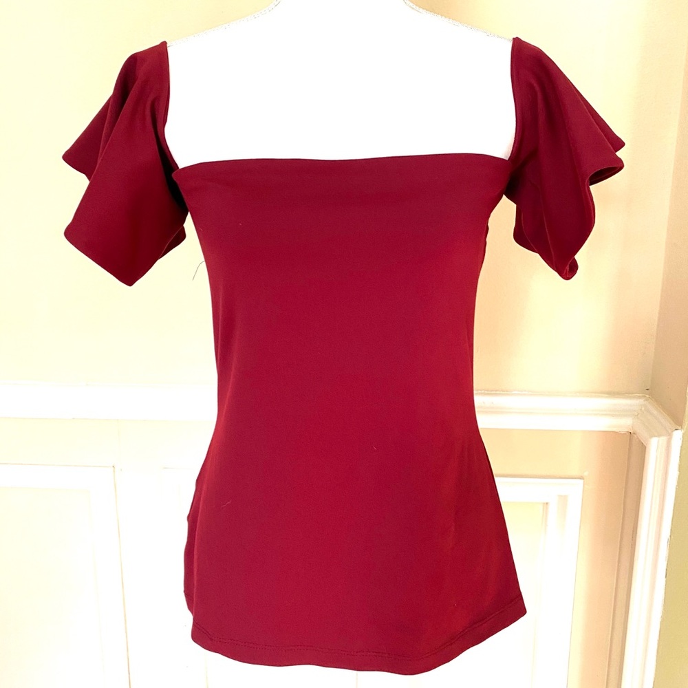 GORGEOUS Susana Monaco Burgundy Top